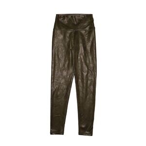 OFFLINE‎ BY AERIE $55 Faux Crackle Leather 7/8 Leggings Olive Small